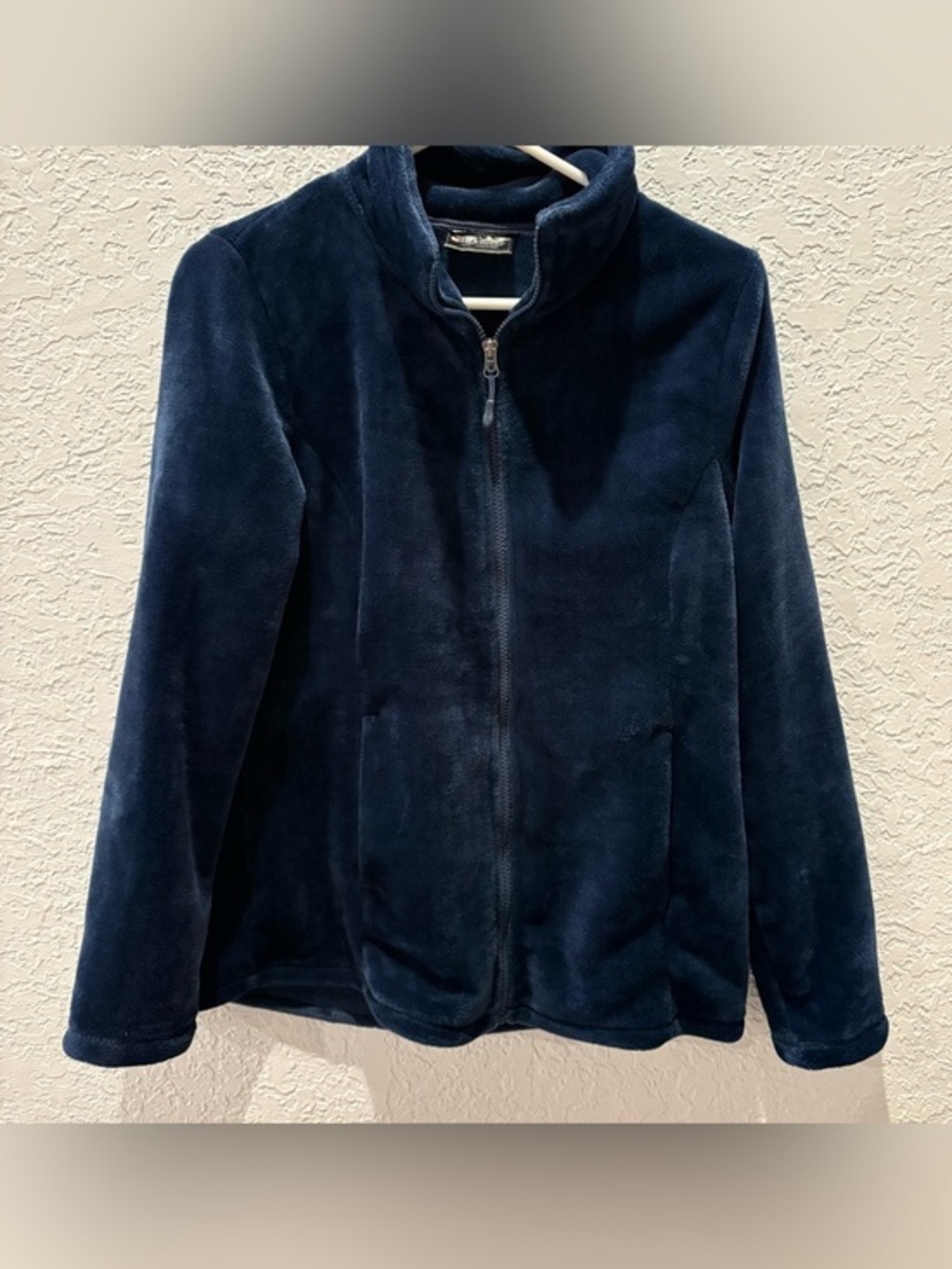 Plush Navy Jacket with Full Zip